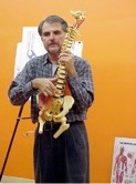David Scott Lynn teaching with model spine