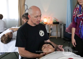 Kyle Wright Working with Client: Student Clinical Massage Therapy Clinic